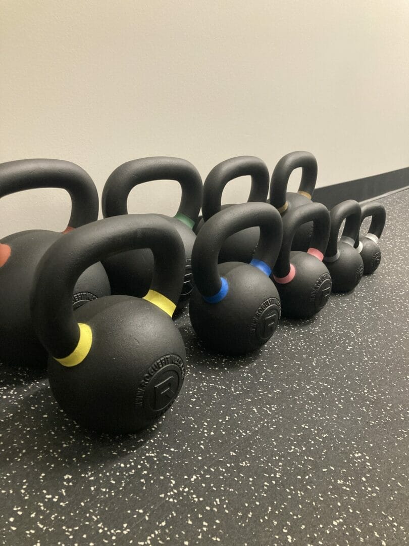 Close-up of gym weights